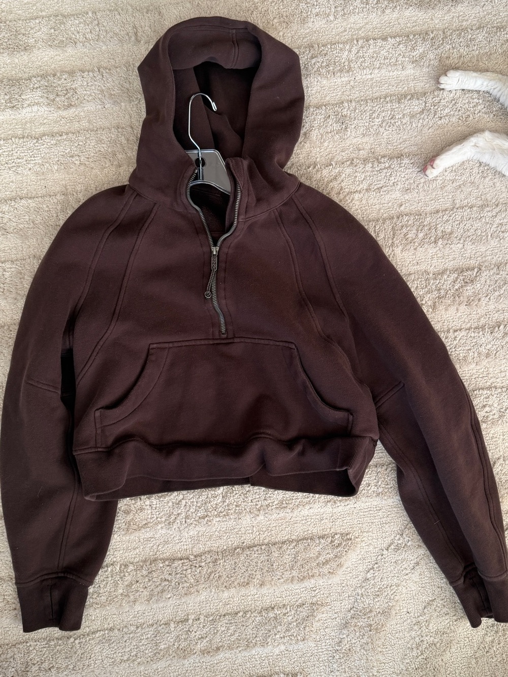 lululemon athletica Brown Half-Zip Pullover Hoodie
